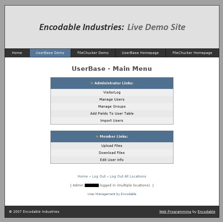 Website Login System: UserBase - by Encodable Industries729 Website Login System: UserBase - by Encodable Industries729
