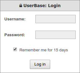login form